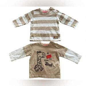 Mothercare Baby Boys 2-Piece Long Sleeve Shirt Set Size 3–6 Months
